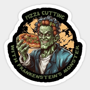 Frankenstein's Monster as Pizza Chef Sticker